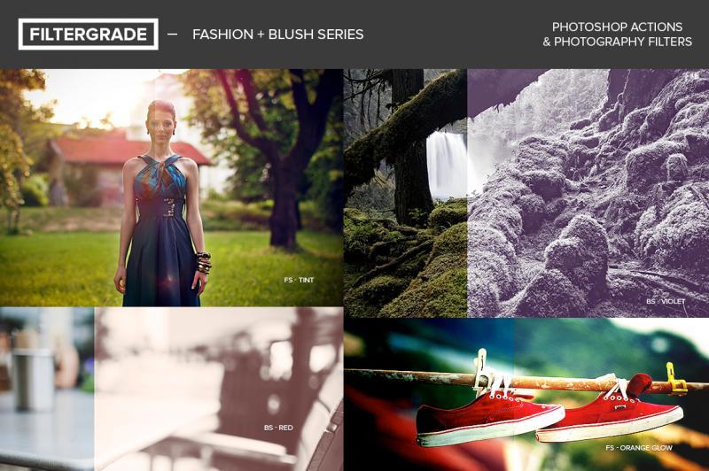 [CreativeMarket] Фэшн Фотошоп экшены / FilterGrade Fashion & Blush Series Photoshop actions